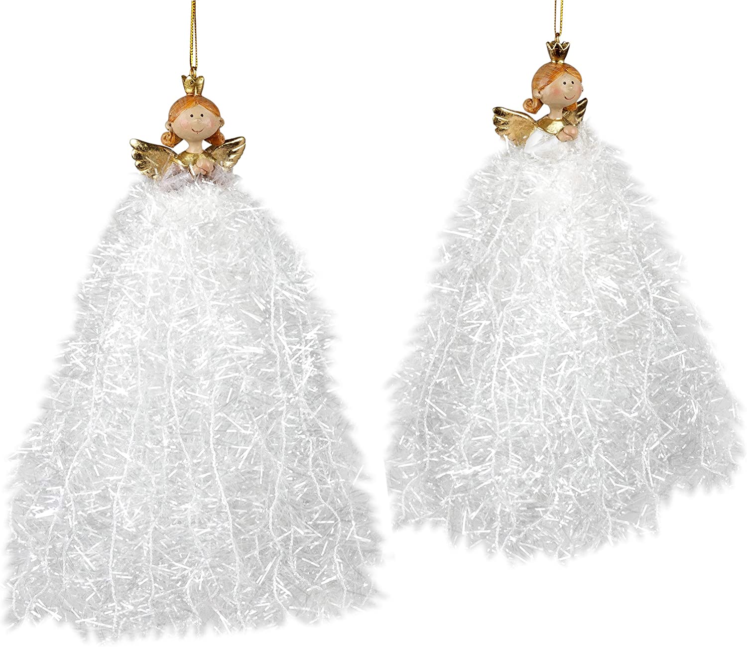 Formano 2 Decorative Angel Glitter Rock 19 Cm Hanging Ornament Guardian Ang