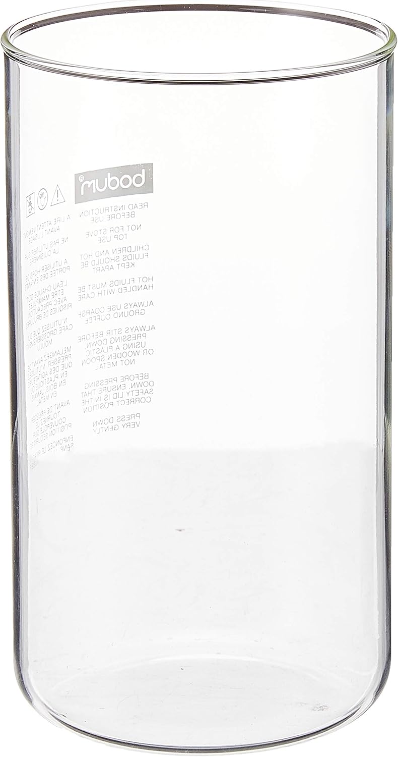 Bodum Store Bodum 01-10945-10 Coffee Press Replacement Cup without Spout, Borosilicate Glass, 8 Cups (1 L), Transparent, Transparent