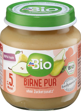dmBio Pure pear fruits from the 5th month, Demeter, 125 g