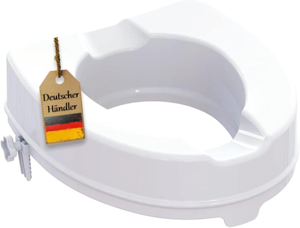 FabaCare Store FabaCare Smart Toilet Seat Raiser Toilet Seat Maximum Load 225 kg 10 cm without Lid