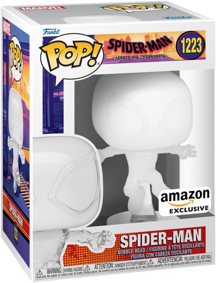 Funko Pop! Vinyl: Spider-Man: Across The Spider-Verse: Miles Morales - (Transparent) - Spiderman Into The Spiderverse 2 - Amazon Exclusive - Vinyl Collectible Figure - Gift Idea - Official Merchandise