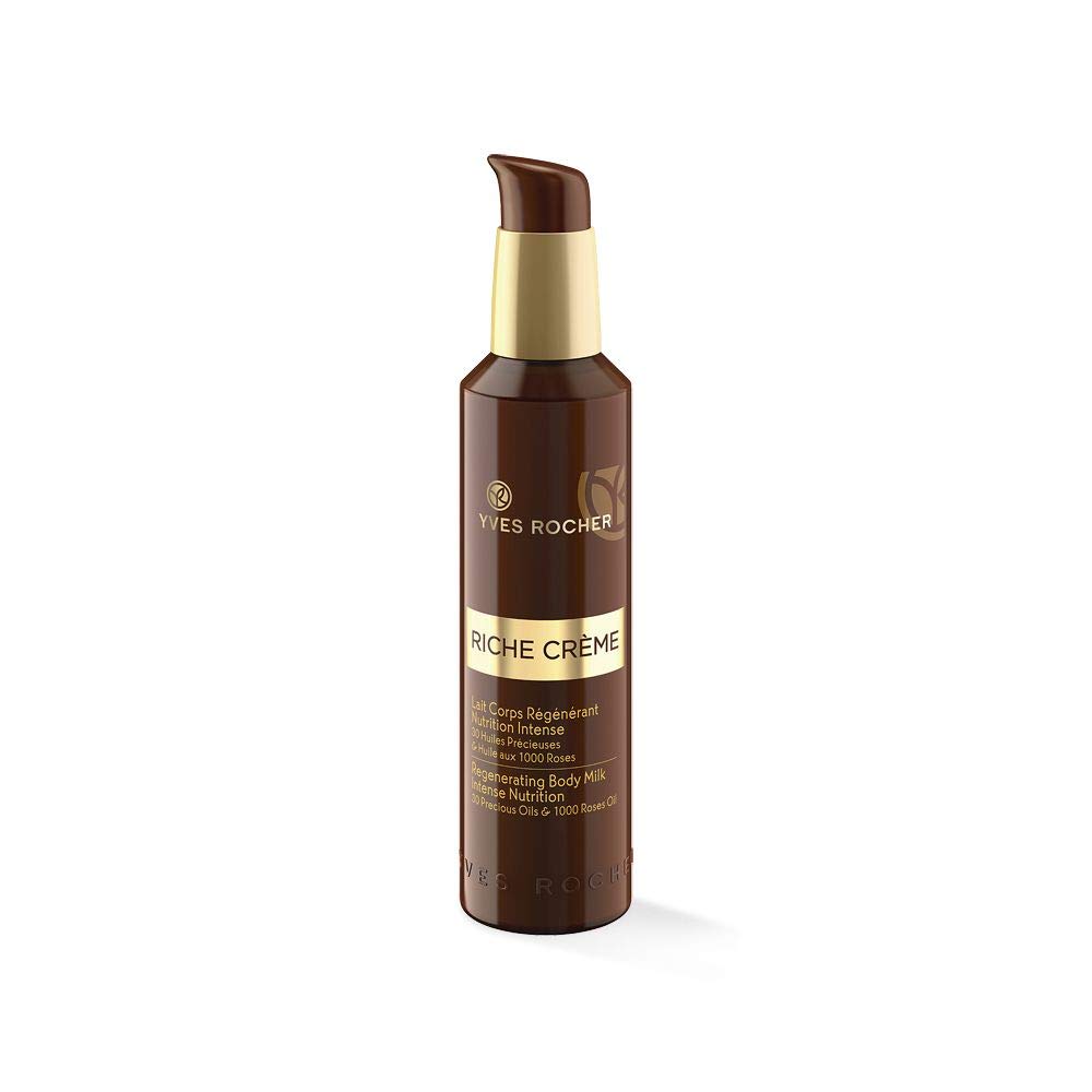 Yves Rocher Rich Crème Regenerating Body Milk Firming Body Cream for Mature Skin 1 x Pump Bottle 190 ml