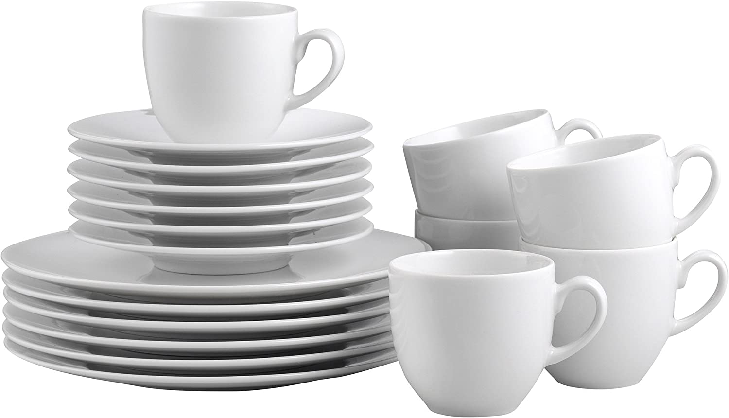 Creatable 18-Piece Coffee Service Porcelain 12324 Series Zen 29 x 25.5 x 31 cm 18 units, White