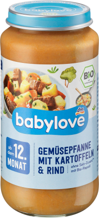 babylove Vegetable pan with potatoes and beef from the 12th month, 250 g