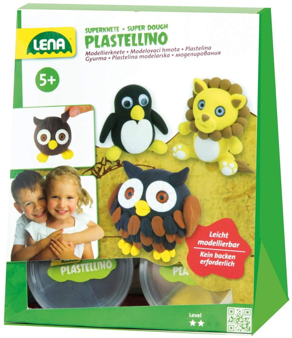 Lena 65680 Plastellino Super Modelling Clay Set With Ultra Light And Super 