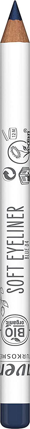 lavera Soft Eyeliner - Blue 04 - Natural Cosmetics - Comfortable to Use - Free from Silicone - Free from Mineral Oil - Vegan - Organic Jojoba Oil & Organic Sunflower Oil - 1.14 g, ‎blue