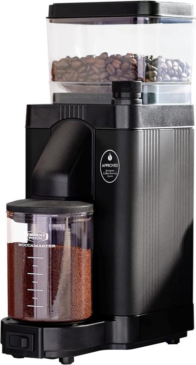 Moccamaster 49541 KM5 Grat Coffee Grinder, Steel, Matte Black