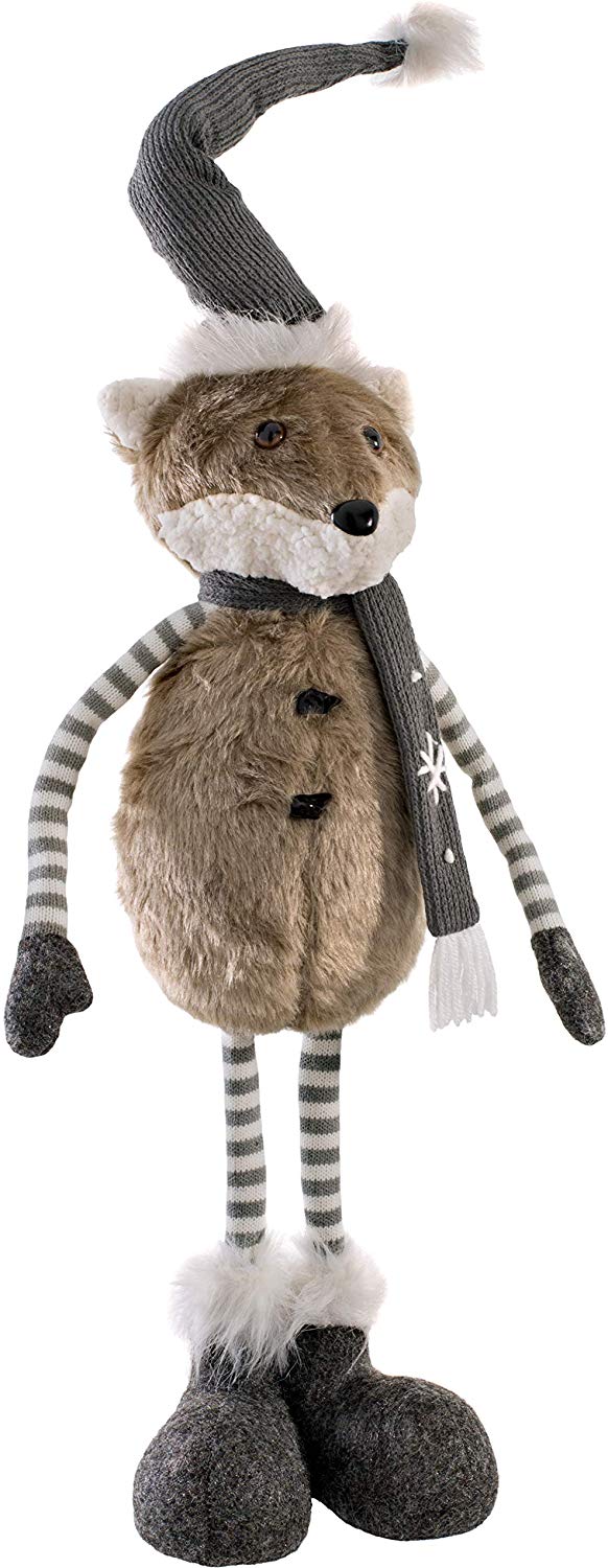 Werchristmas 56 Cm Fox Standing Ornament, Multi-Colour