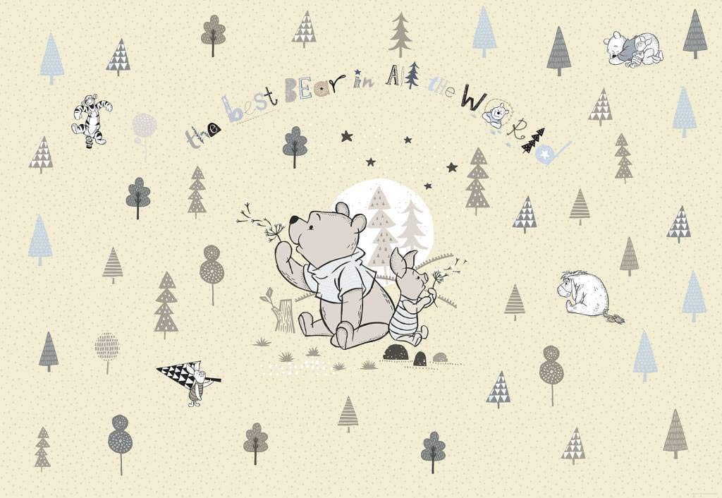 Komar 8 – 4024 Photo Wallpaper Paper Pooh Best Bear Size: 368 X 254 Cm (W 