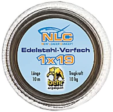 Wurmbaden 10 m Wire Bait Trace Predator 1x19 with Sleeves Leader Fishing Set Pike Zan
