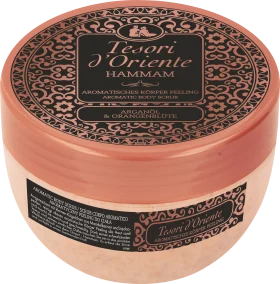 Tesori d'Oriente Hammam body peeling, argan oil & orange blossom, 300 ml