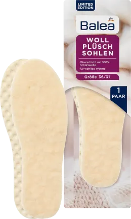 Balea Wool plush soles size 36/37, 1 pair, 2 hours