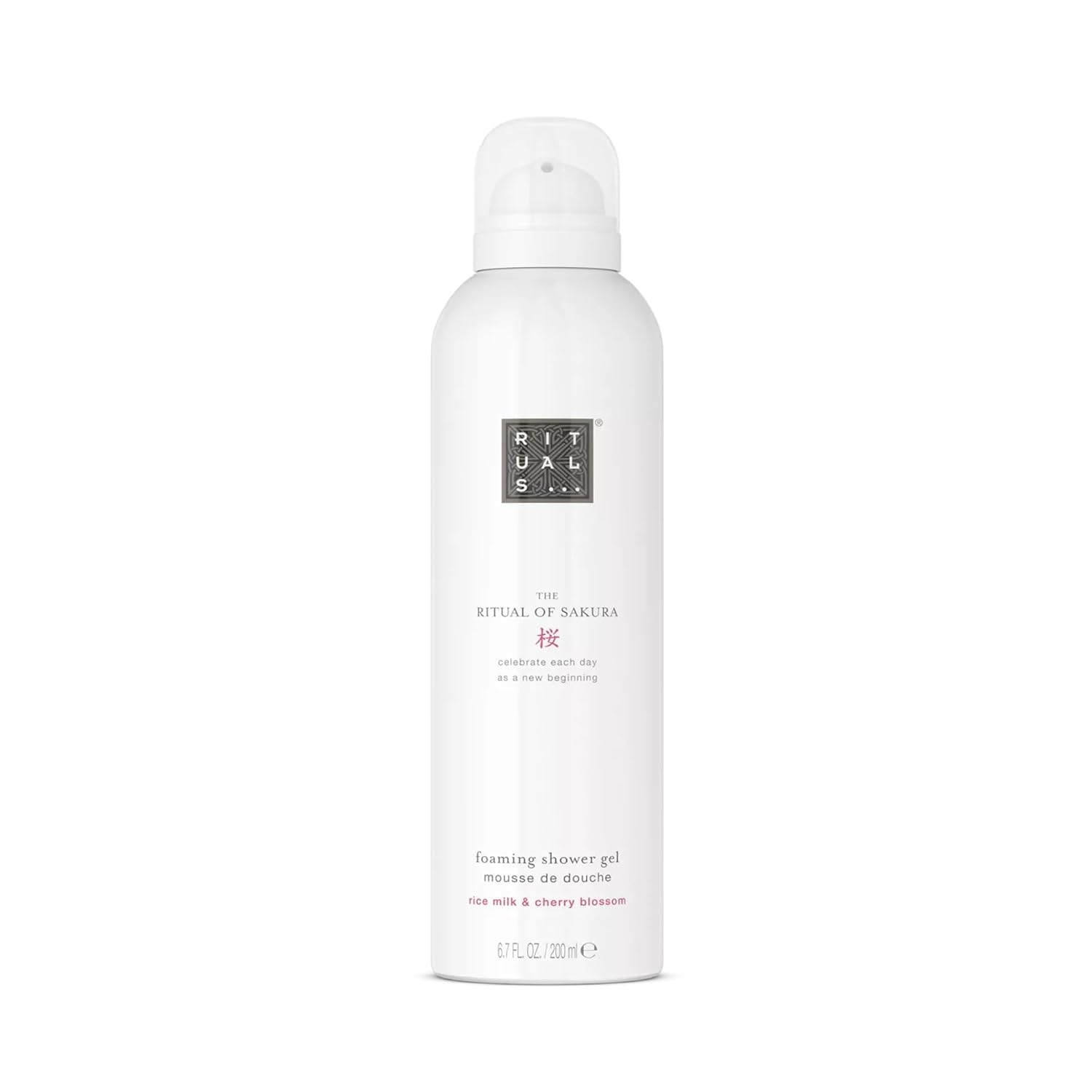 RITUALS The Ritual of Sakura Foam Shower Gel, Shower Gels with Cherry Blossom and Sweet Almond, Renewing Shower Gel, 200 ml