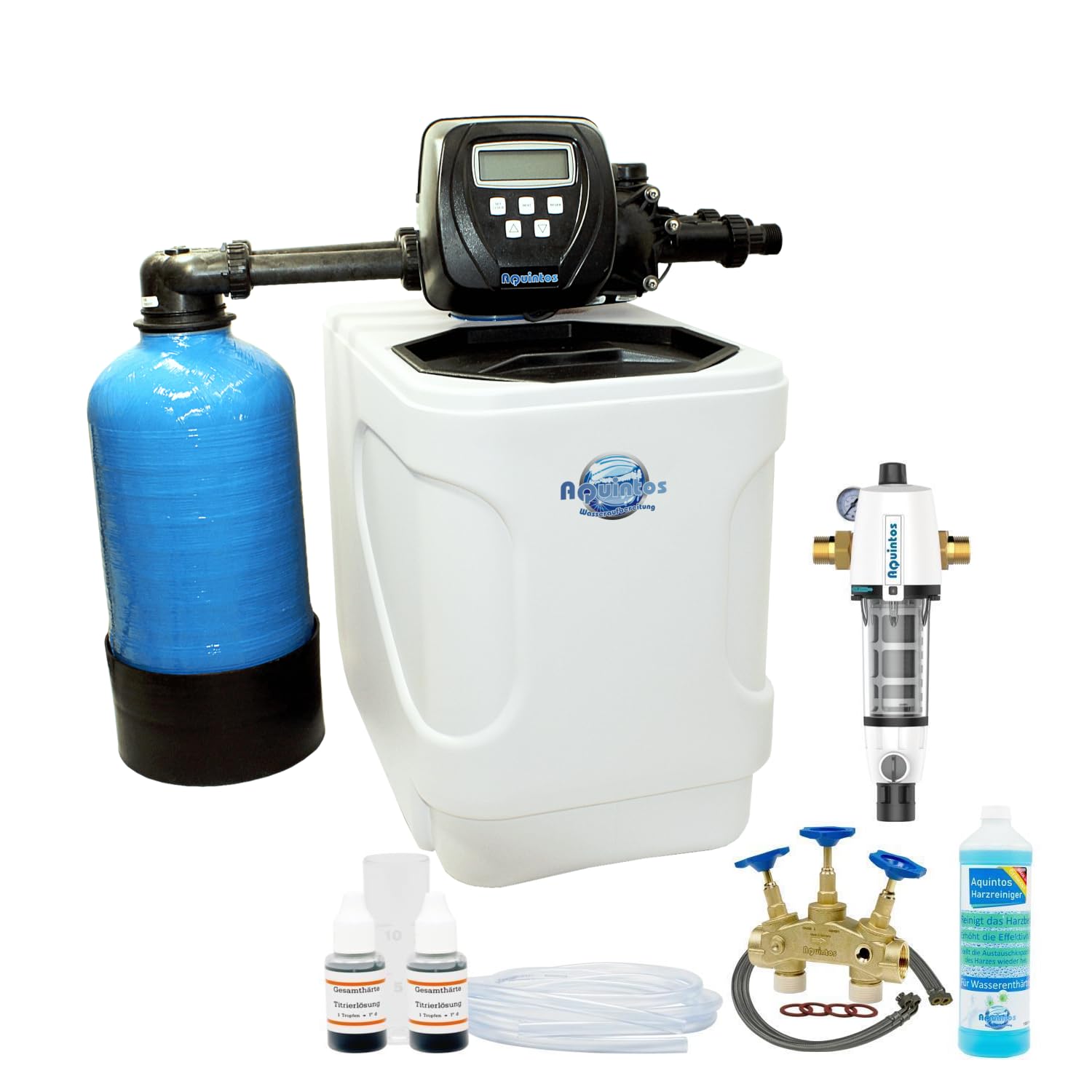 MKC Twin Double Softening System - Fully Automatic Water Softening with Dual System | Efficient Limescale Protection Solution for Household & Commercial (Set 4)