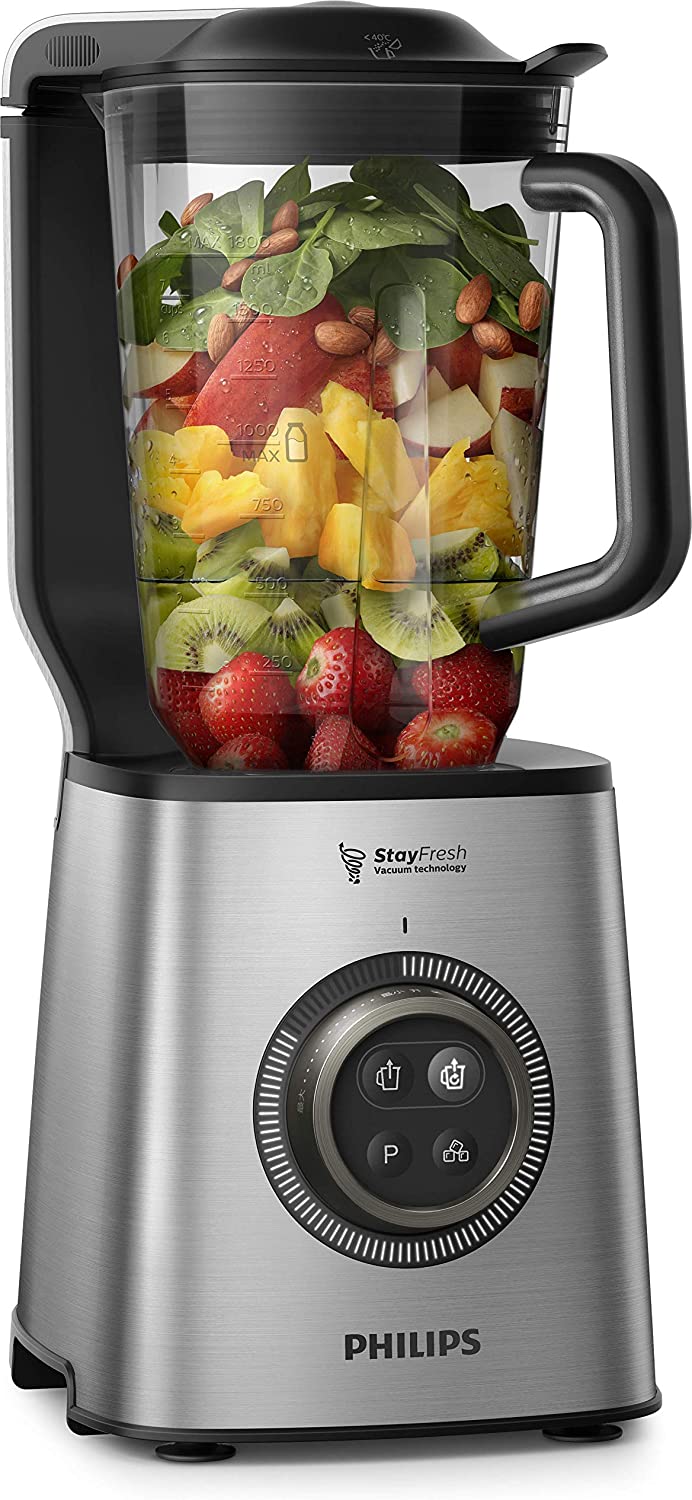 Philips Domestic Appliances Philips HR3752/00 High Speed Mixer with Vacuum Technology ProBlend 6 3D and 35000 Revolutions per Minute