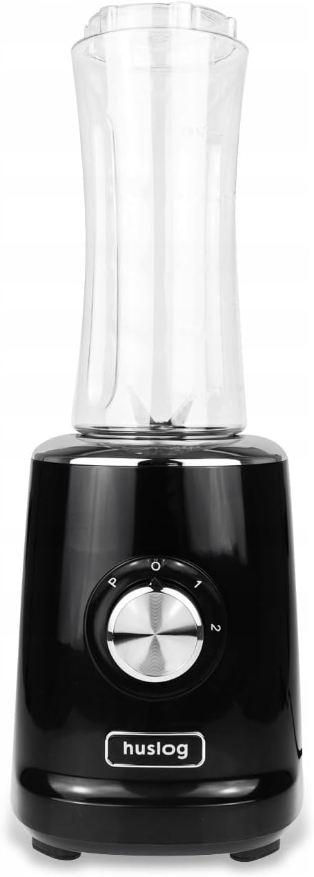 Blender Smoothie 500 W, 4 Stainless Steel Blades, 600 ml Blend & Go Bottle, 2 Speeds + Pulse Function, Non-Slip Base, Overheating Protection, Stand Mixer for Smoothies, Protein Shakes, Black