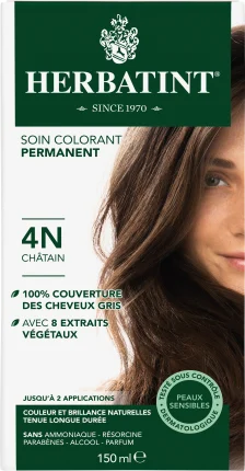 Herbatint Hair color gel 4n chestnuts brown, 1 st