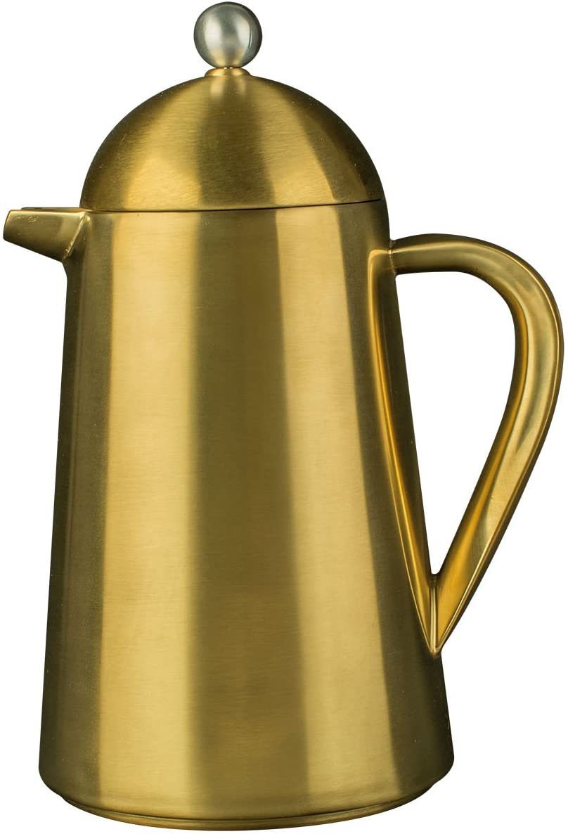 CREATIVE TOPS La Cafetière Thermique Insulated 8 Cup Cafetiere, Brushed Gold - 1 Litre (1¾ Pints)