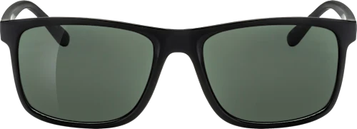 Adult sunglasses, black frame, black and green tinted lenses, 1 pc.