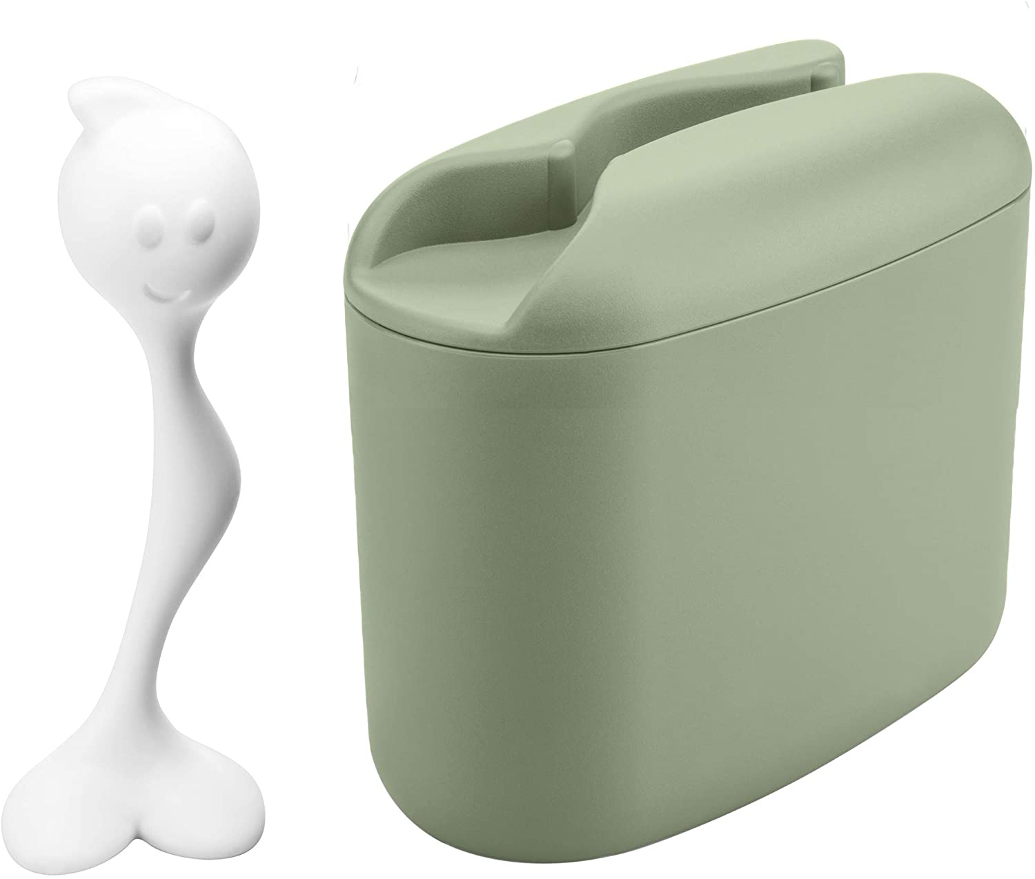 Koziol Hot Stuff M Eucalyptus Green Cotton White