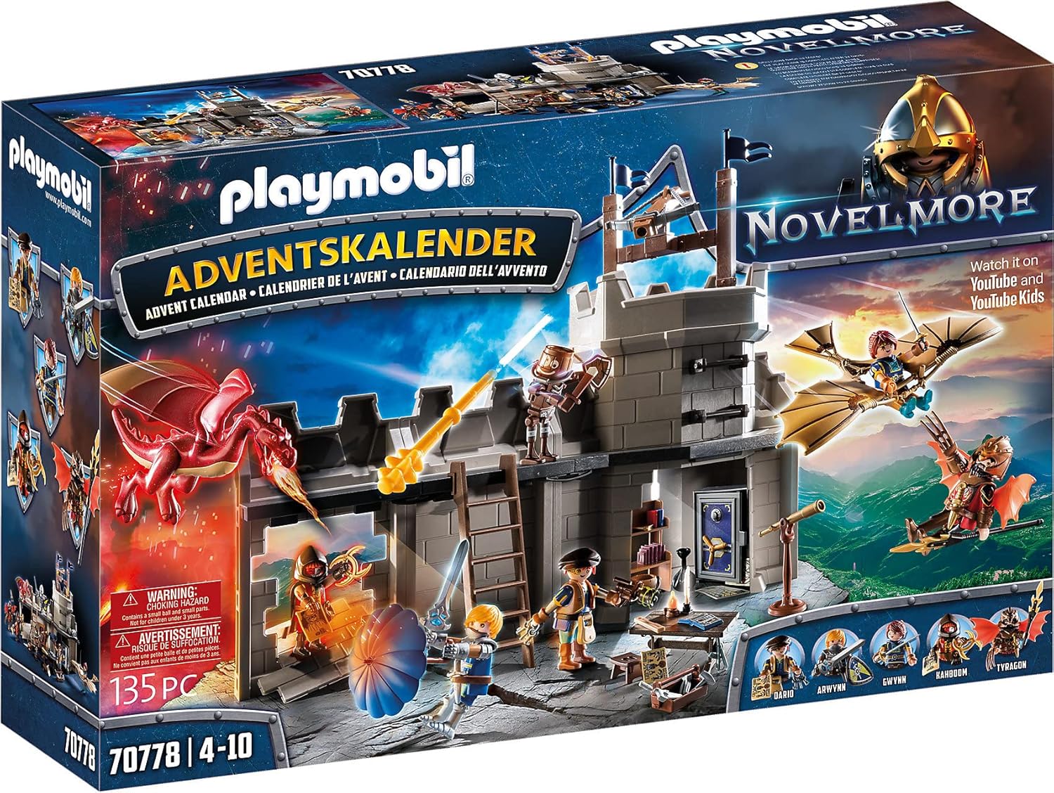PLAYMOBIL Advent Calendar 70778 Novelmore Dario's Workshop, from 4 Years
