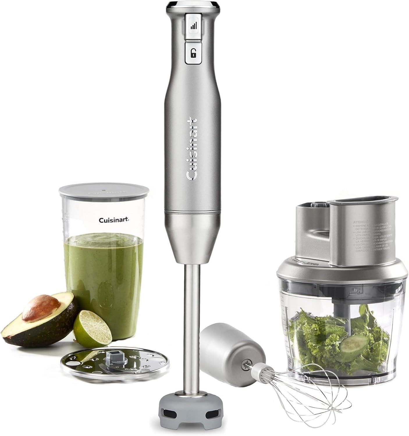 Cuisinart Store Cuisinart Power Blend Hand Blender 400 W with Variable Speed Control, Stainless Steel Knife, Scratch-Resistant BPA-Free Bell, Whisk, Mixing Bowl and Prep and Go Container Included