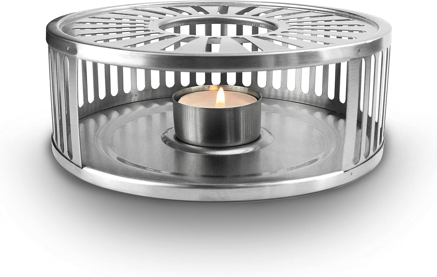 Creano Design Tea Warmer Stainless Steel with Tea Light Holder - Tea Cozy - Stable Does Not Rattle - Rechaud Suitable for All Teapots