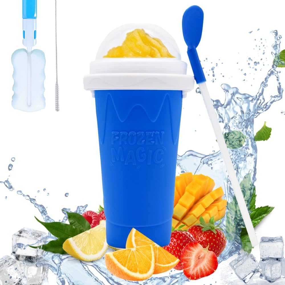 Sigma Trend Slushy maker, slush cup made of silicone, slushy cup with straw and spoon, slushie maker cup, slush maker for everyone, my slush, my slush cup for delicious slush ice cream