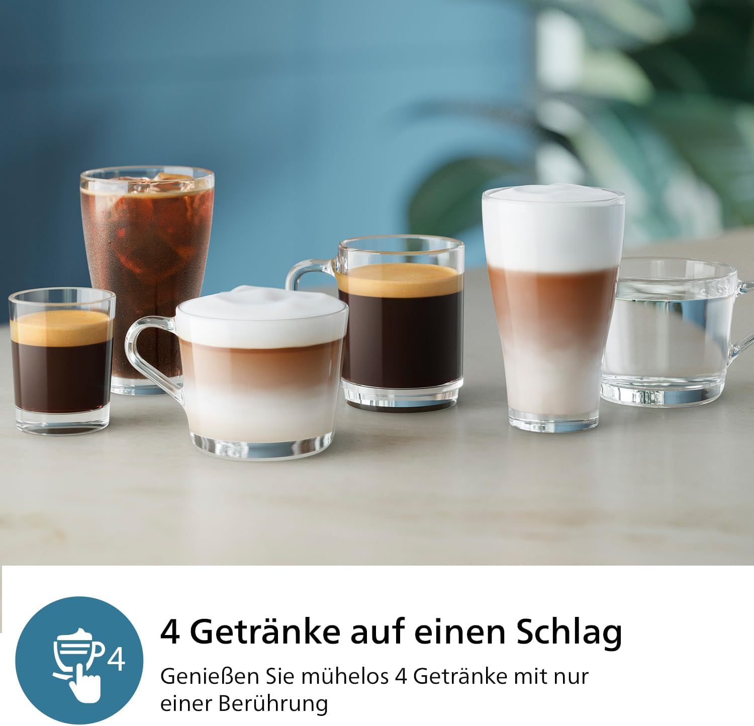 Philips 2300 Series Fully Automatic Coffee Machine - 4 Drinks, Modern Colour Touchscreen Display, LatteGo Milk System, SilentBrew, 100% Ceramic Grinder, AquaClean Filter, Matte Black (EP2330/10)