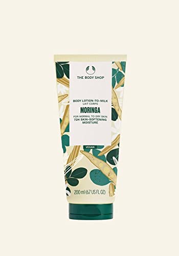 The Body Shop MORINGA Body Lotion-To-Milk For Normal to Dry Skin 72H Moisture VEGAN 200 ml