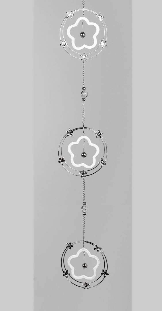 Itrr Kreis Hänger Aus Metall Und Keramik, Blume Ca. 14X88 Cm