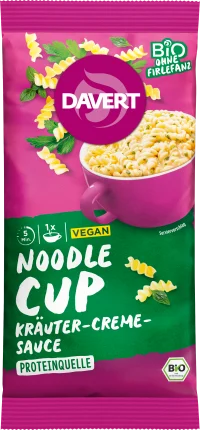 Davert Preferred dish, Noodle Cup herbal cream sauce, 61 g