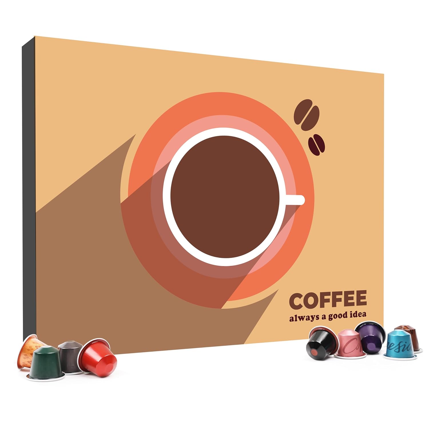 Coffee Capsule Tasting Set with 25 Capsules - For and Compatible with Original Nespresso Machines Randomly Selected Varieties Such As Kazaar, Livanto, Lungo & Indonesia - For Coffee Lovers & Gift Box