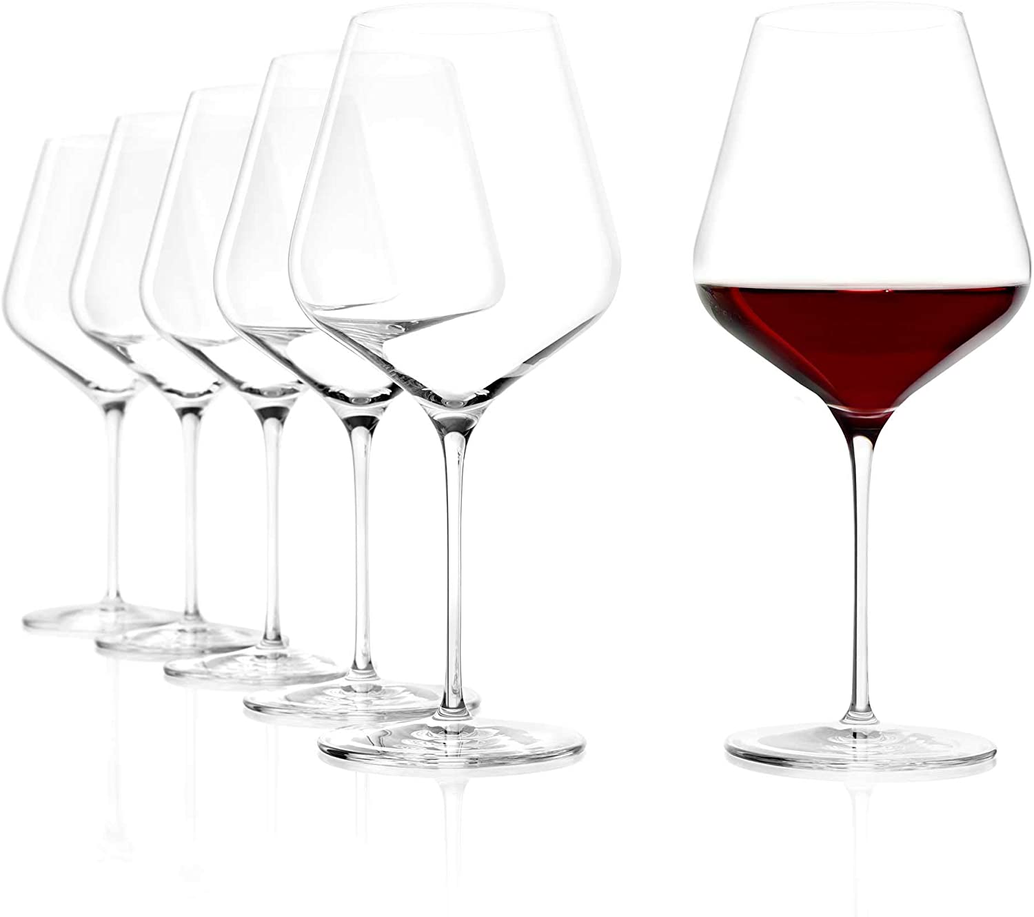 Stölzle Lausitz Starlight Glasses Wine Glasses Highly Functional Wine Goblets Dishwasher Safe Set of 6