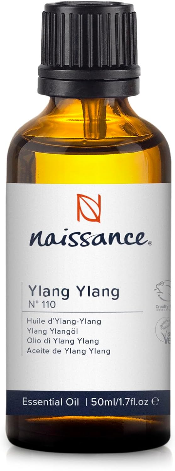 Naissance Ylang Ylang Essential Oil (No. 110) - 50 ml - 100% Natural Pure Essential Oil for Natural Cosmetics, Aromatherapy, Oil Burner - Fragrance Oil for Aroma Diffuser - Relaxing and Soothing Aroma