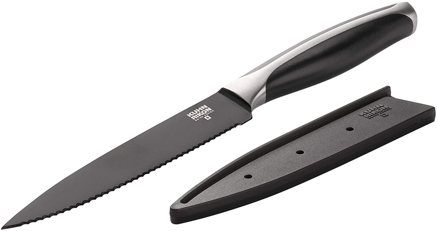 Kuhn Rikon 24014 Black Peak Utility Knife Serrated Black