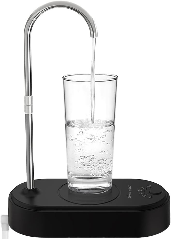 Rosenstein & Söhne Drinking Water Pump: Battery Drinking Water Pump with Adjustable Outlet, for Standard Canisters (Battery Water Pump, Canister Pump, Cup)