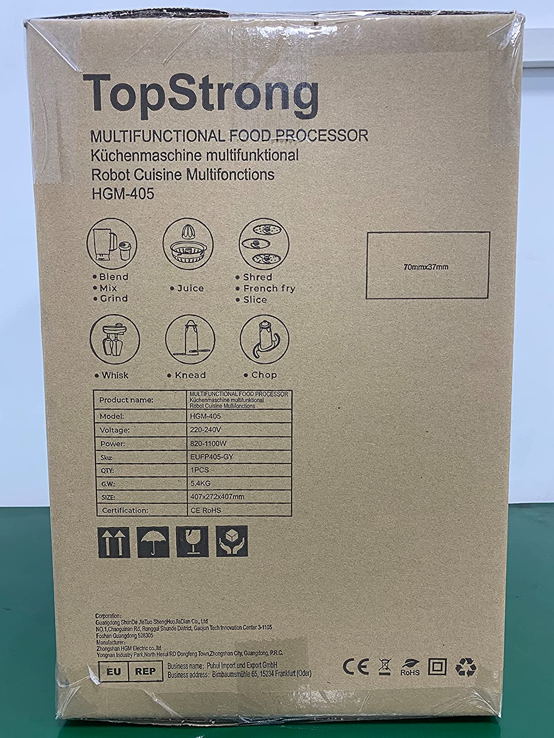 TopStrong Multifunctional food processor 1100 W