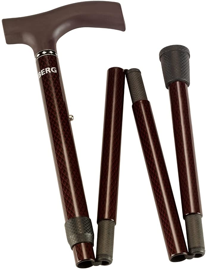 Ossenberg Adjustable Folding Walking Stick With Soft Touch Fritz Handle Osse Mountain