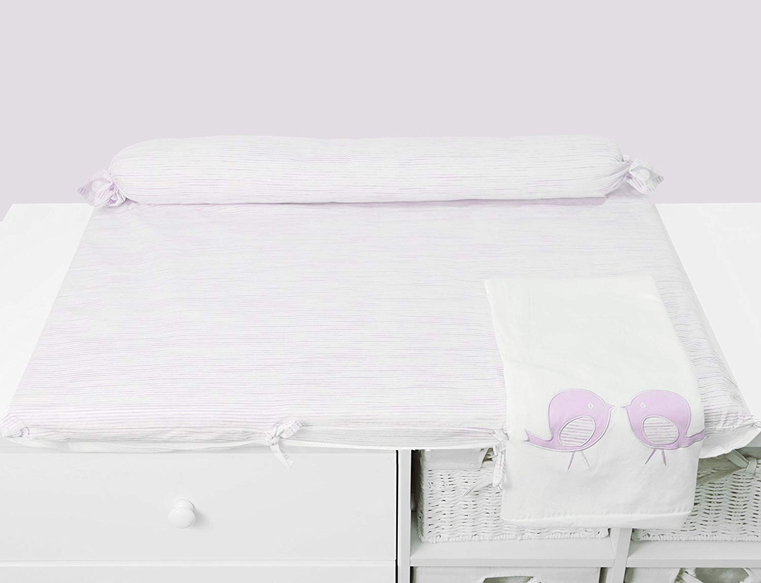 ToTs by Smartrike Tots by Smart Rike 250 108 Changing Pad – Extra Bolster Cushion Cover 100% Cotton Jersey, 80 x 58 x 4 cm Pink Mix