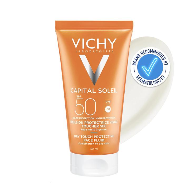 Vichy Idéal Soleil Face Sun Cream - 50 ml, White, White