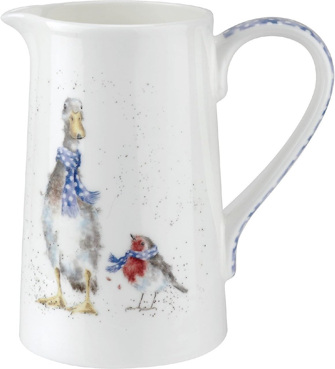 Portmeirion Wrendale Jug (Duck & Robin), Bone China Multi Coloured, 14.5 x 9.5 x 15 cm