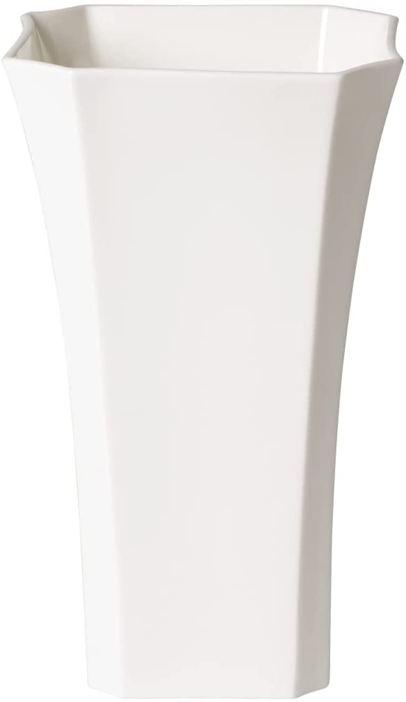 Villeroy & Boch Classic Gifts White Large Vase Premium Bone Porcelain, White, Height 22 cm