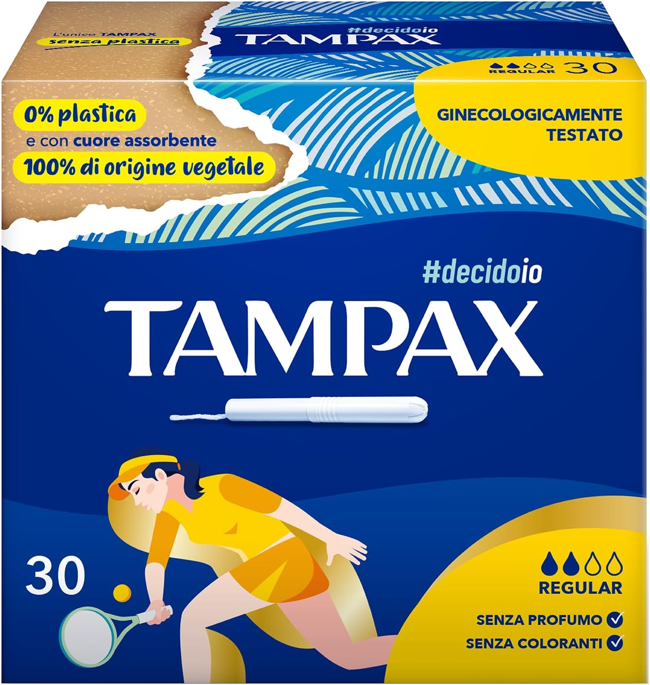 Tampax Blue Regular Box 30 x tampons with applicator