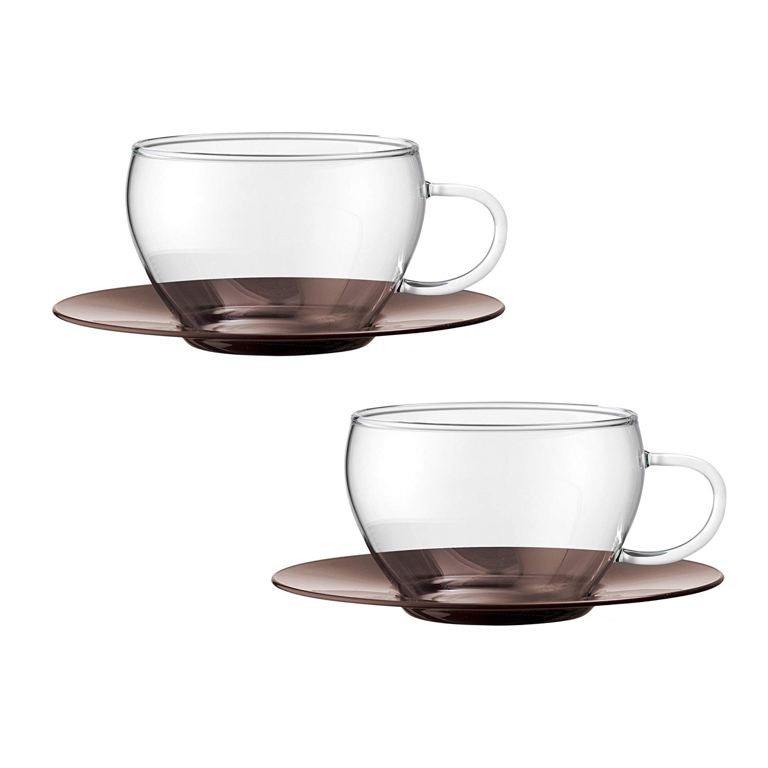 Bohemia Cristal 093 012 097 Play Of Colors Set Of 2 Plastic Saucer With Cof
