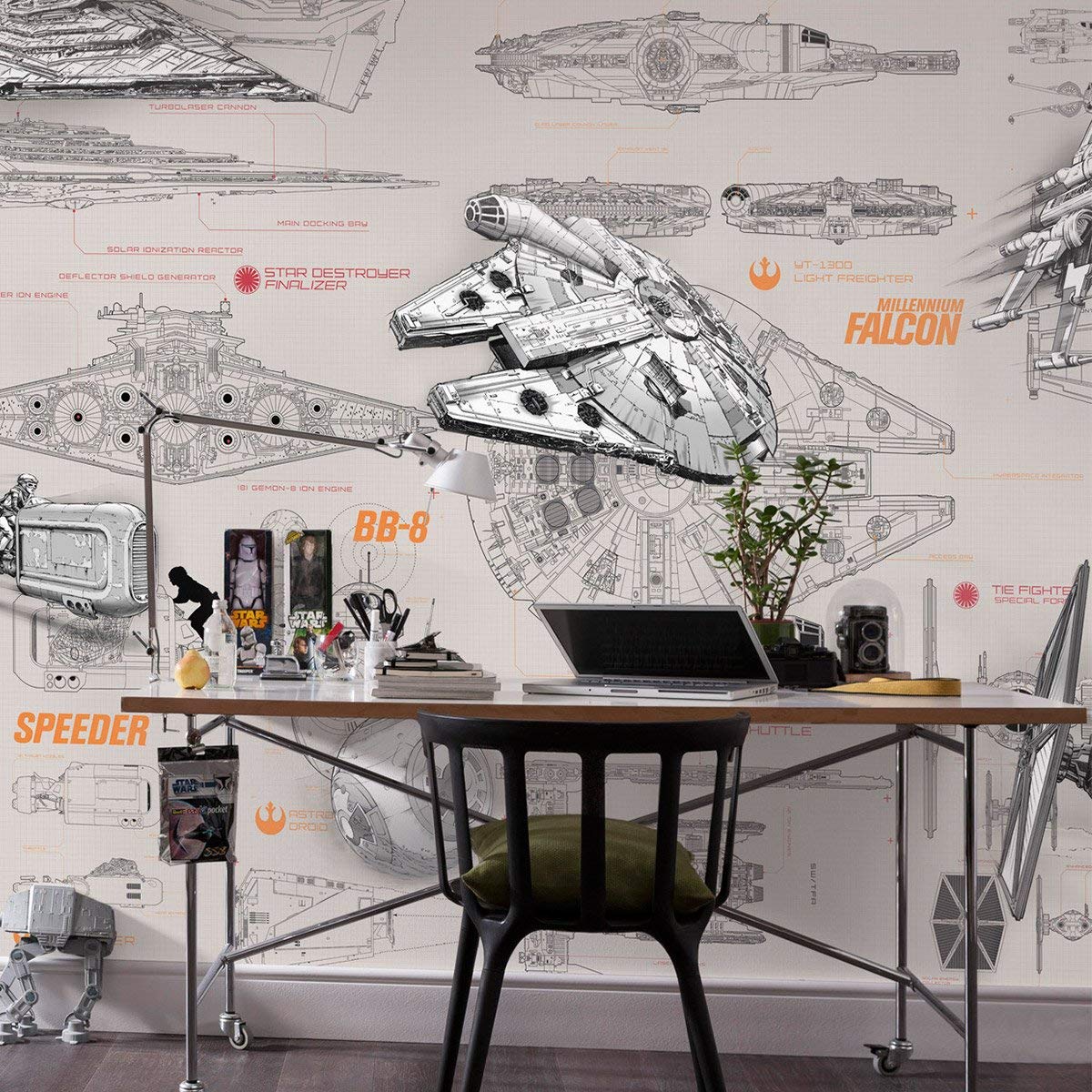 Wall Mural Photo Wallpaper STAR WARS BLUEPRINTS 2.54x3.68 m Komar 8-493