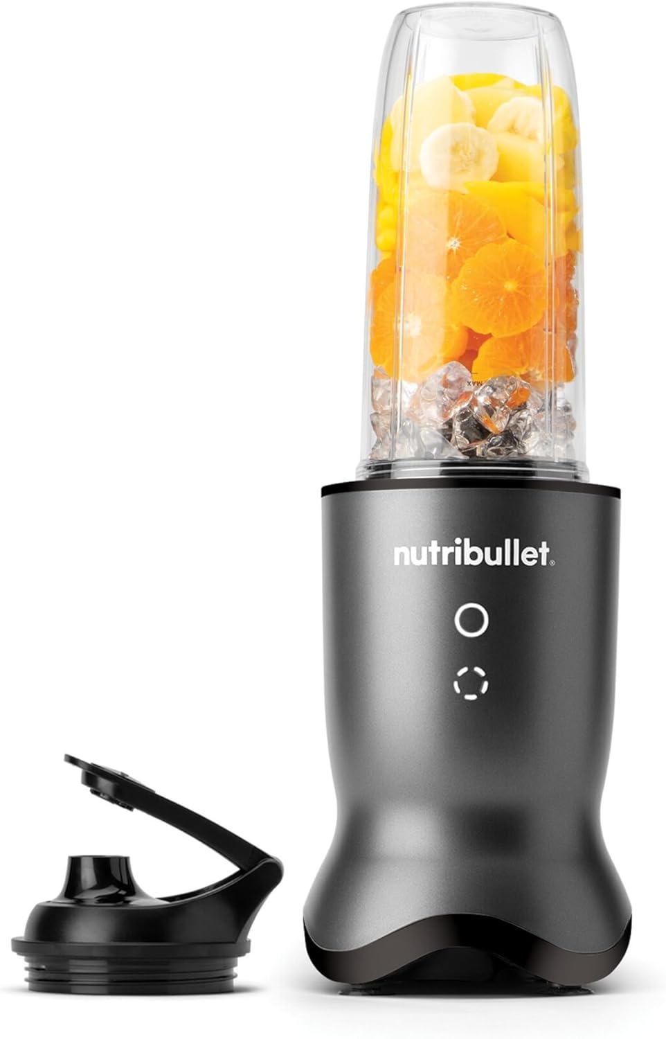Nutribullet Ultra 1000 - Mixer for Smoothies, Pestos, Dips, Wired, Stainless Steel Blades, Touch Buttons, 900 ml Tritan Cup, Includes To-Go Lid, 1000 Watt, Grey (NB1004DGB)