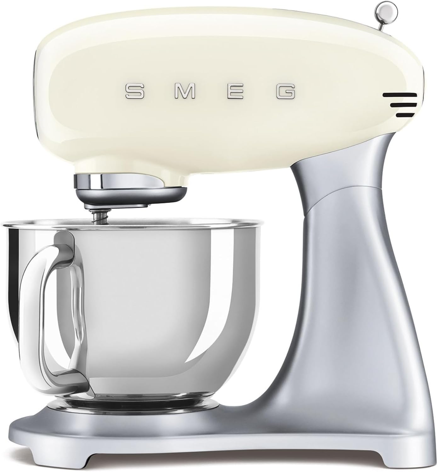 Smeg Store Smeg, SMF02CREU Food Processor, 10 Speed Levels, Planetary Mixer, Safety Shut-Off, 2 Whisks, Stainless Steel Ball Handle, 800 W, Cream