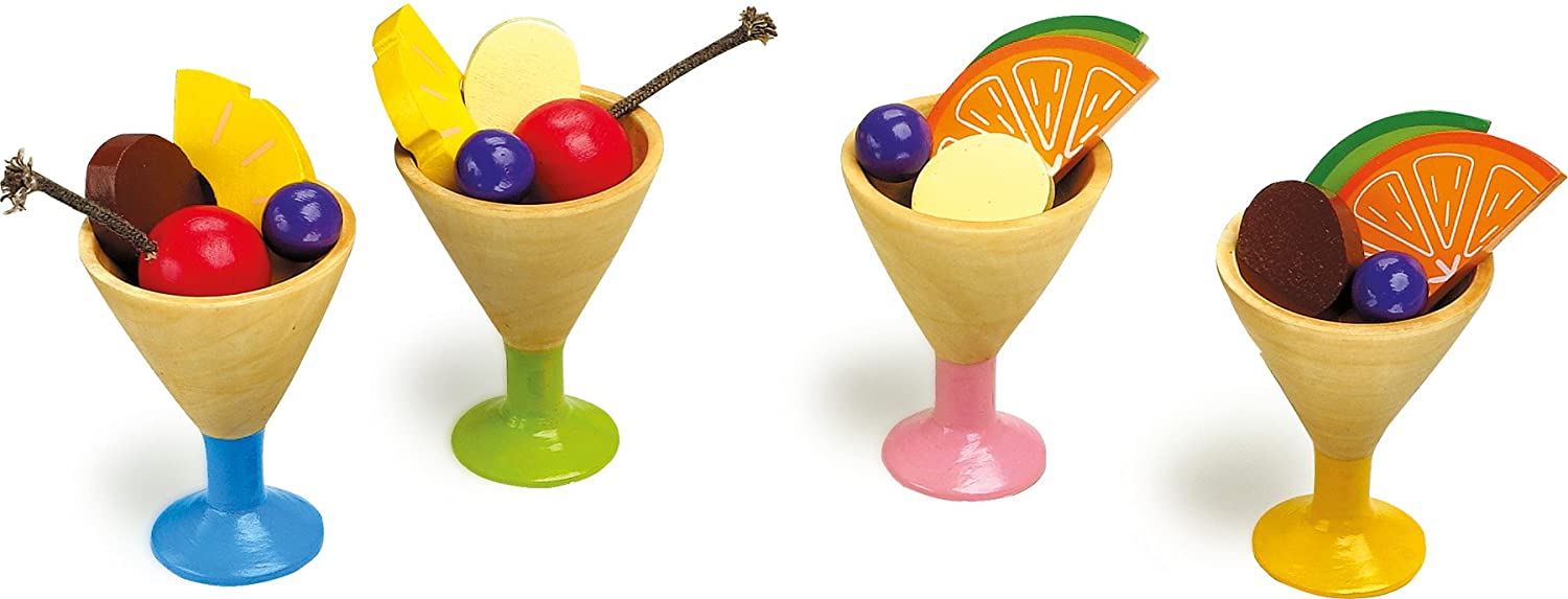small-foot-design Small Foot 1776 Ice Cream Set Of 20 Colourful Wood Accessories For Shops An