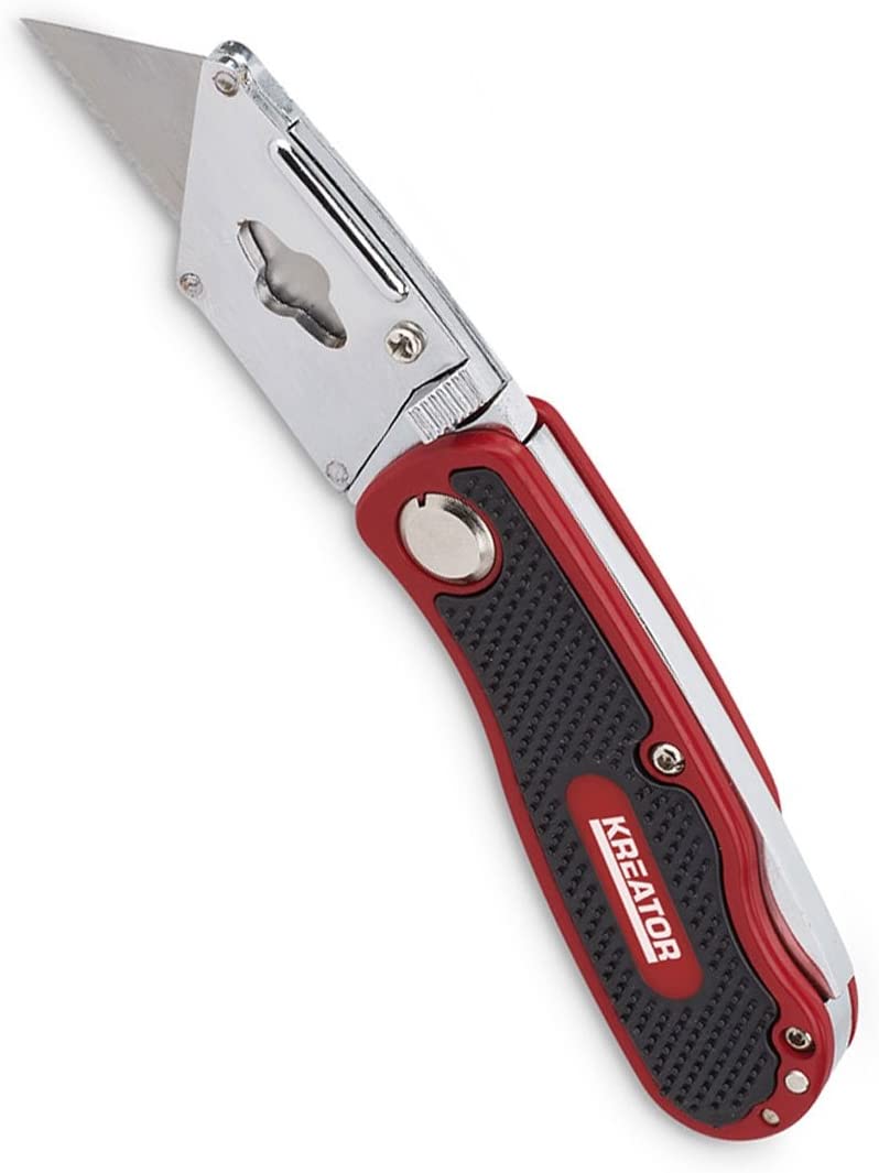 Kreator Krt000300 Hd Folding Utility Knife With 5 Spare Blades